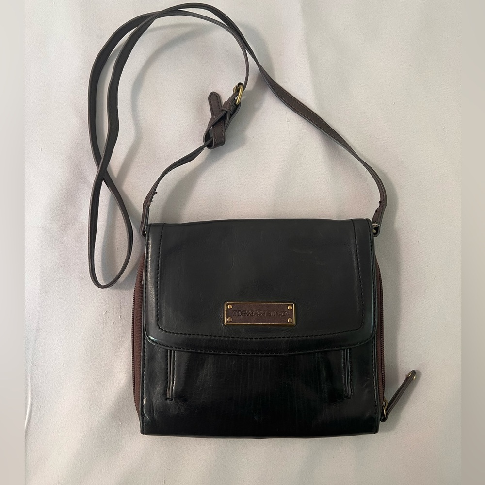 Tignanello black leather crossbody